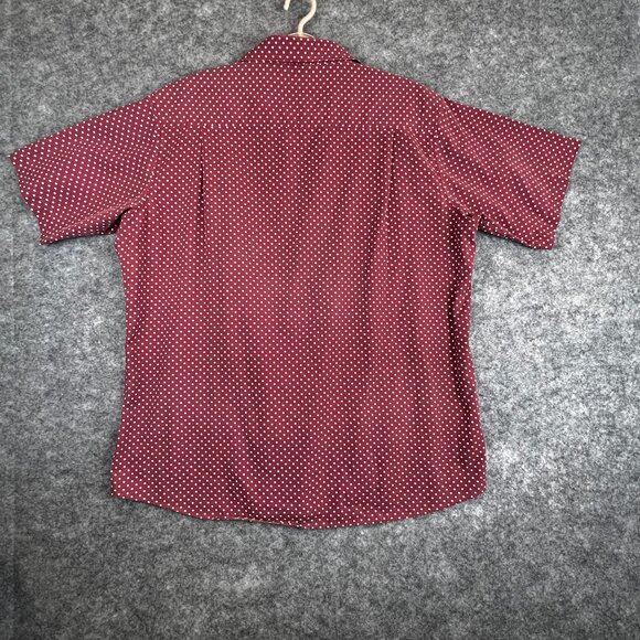 VTG Blair Mens XL Western Rodeo Red Polka Dot Short Sleeve Button-Up Shirt - Picture 8 of 9